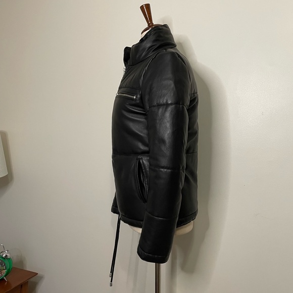 WALTER BAKER Leather Puffer Jacket - Picture 6 of 16